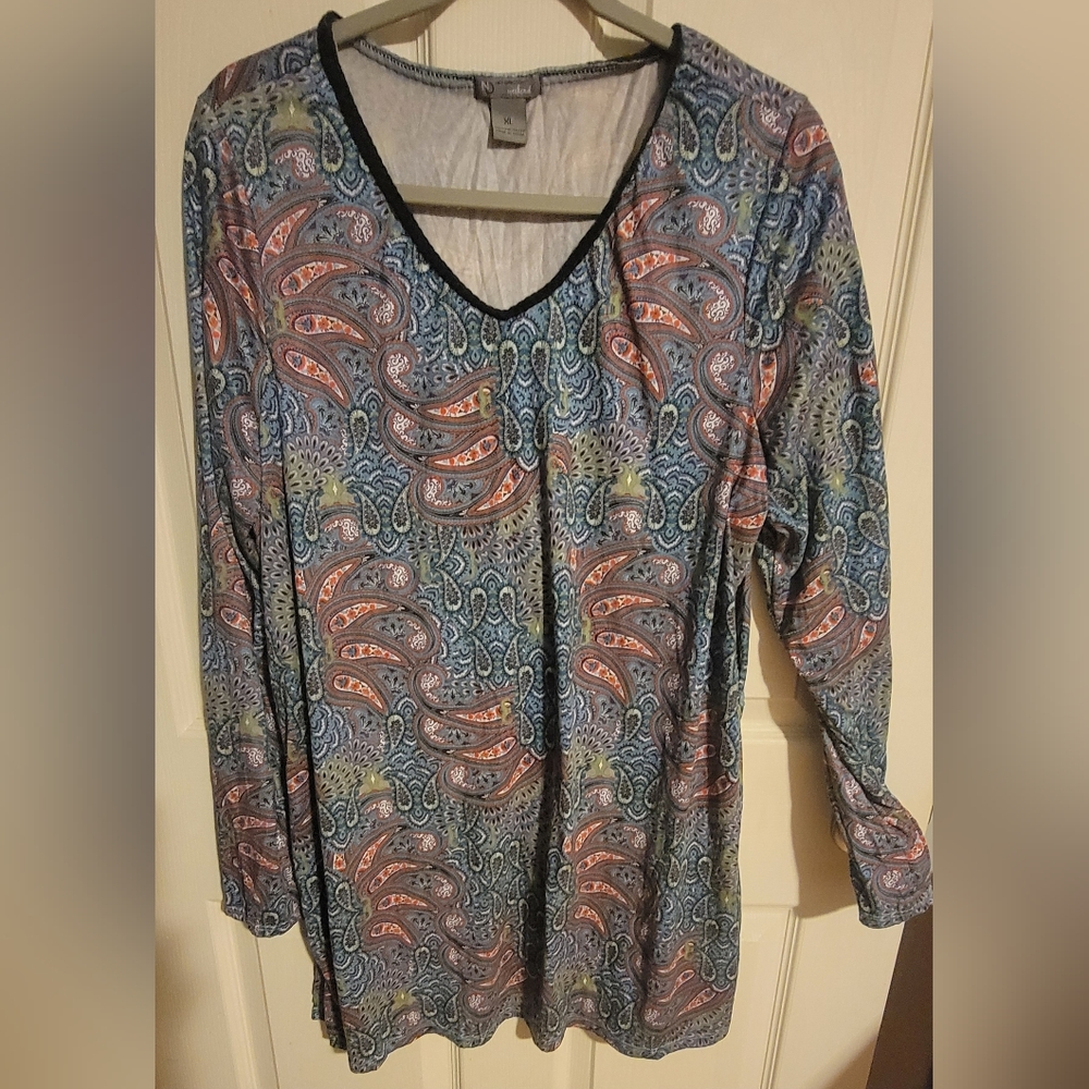 New Direction Tunic Top Paisley